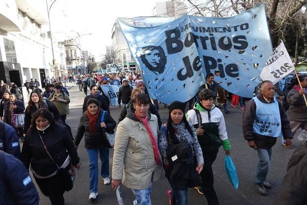 Barrios de Pie trajo su protesta a La Plata