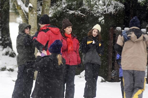 Cayó la primera nevada en la ciudad de Bariloche
