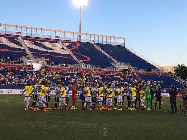 El Seleccionado olímpico empató ante Colombia