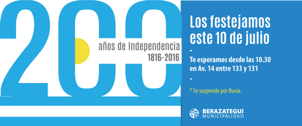 Berazategui prepara los festejos del Bicentenario de la Independencia
