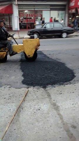 Bacheo sobre Hipólito Yrigoyen