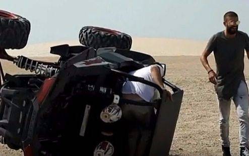 Problemas para Piqué: se accidentó en el desierto de Qatar