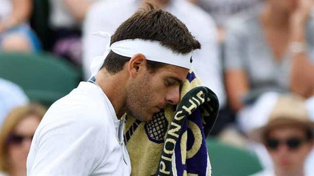 Del Potro estuvo muy lejos de su nivel y se marchó de Wimbledon