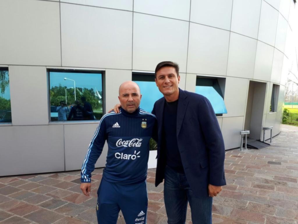Sampaoli recibió al Pupi Zanetti