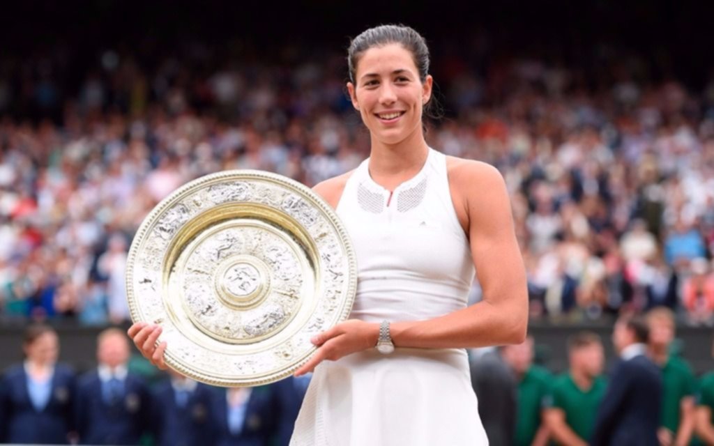 La española Garbiñe Muguruza, campeona en Wimbledon