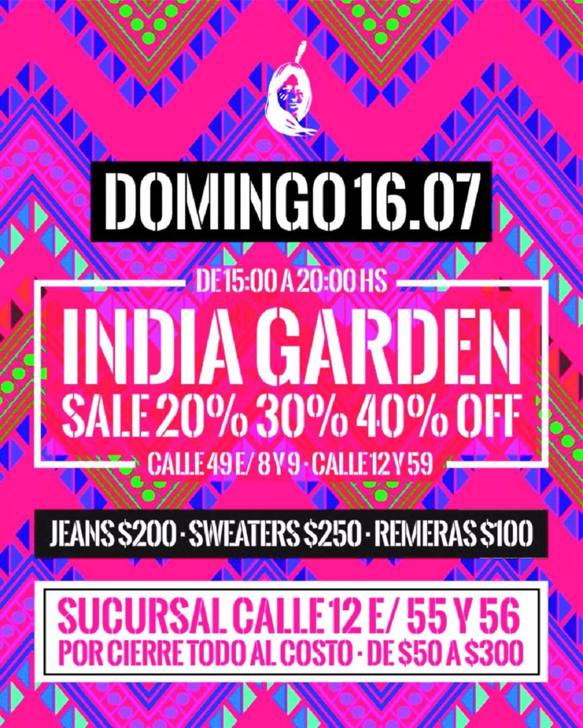 Este domingo India Garden te llena de descuentos