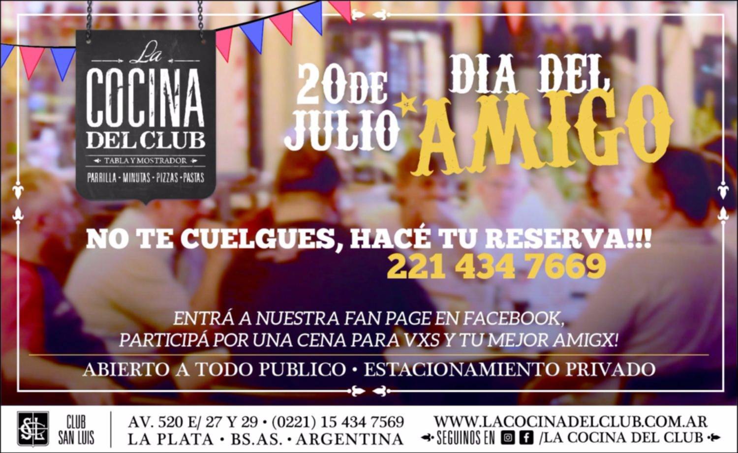  Festejá el Día del Amigo en la Cocina del Club