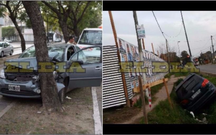 Sábado accidentado en la Región: choque en el centro y despiste en City Bell