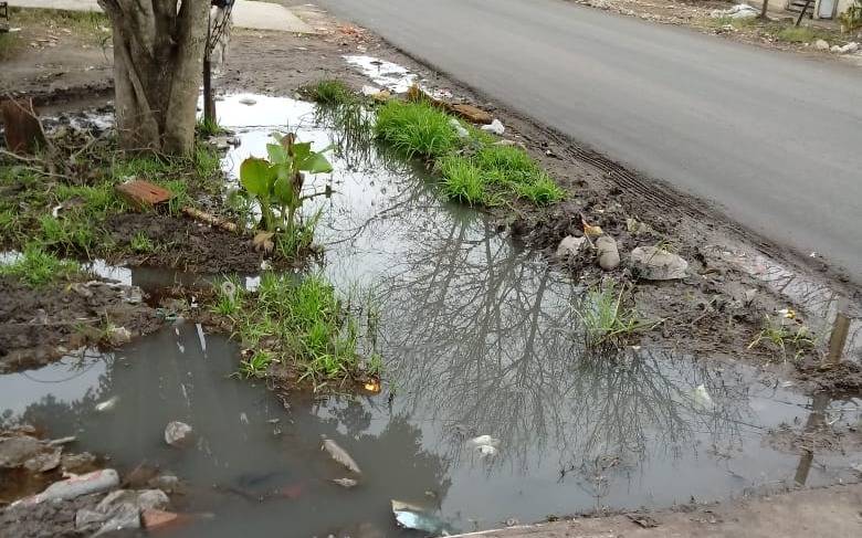 En 54, 143 y 144 denuncian que por desagües tapados se formó una "laguna"