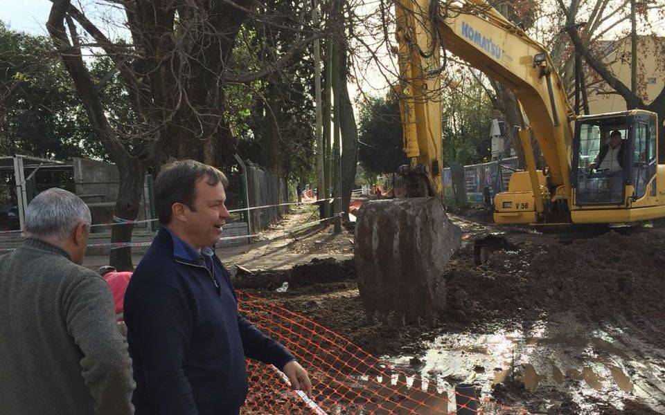 Cascallares supervisó obras de mejoras en barrios de Almirante Brown