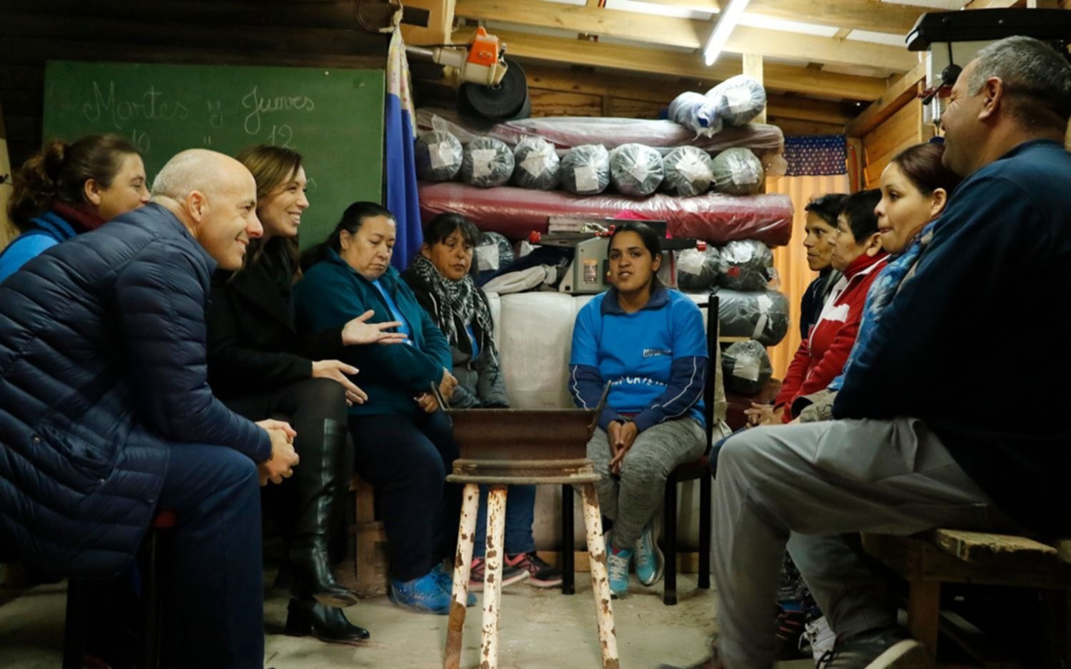 Junto a Ducoté, Vidal visitó una cooperativa en Pilar