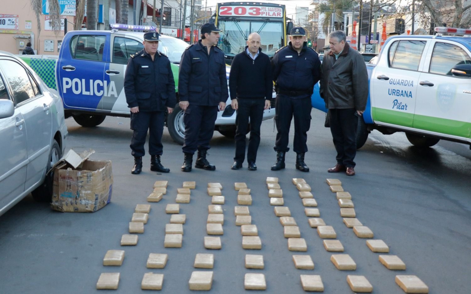 Ducoté supervisó el traslado de casi 500 kilos de marihuana incautada en Pilar