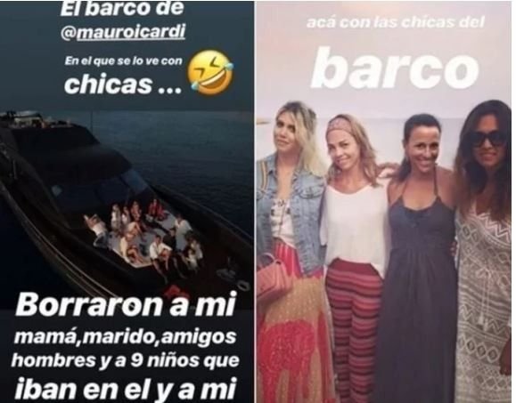 Wanda, indignada, habló de las fotos de Icardi en un yate con otras mujeres