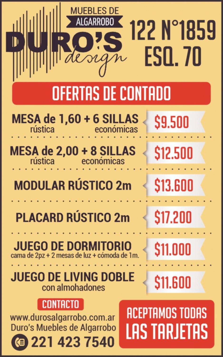 Ofertas al contado en Duro's Design