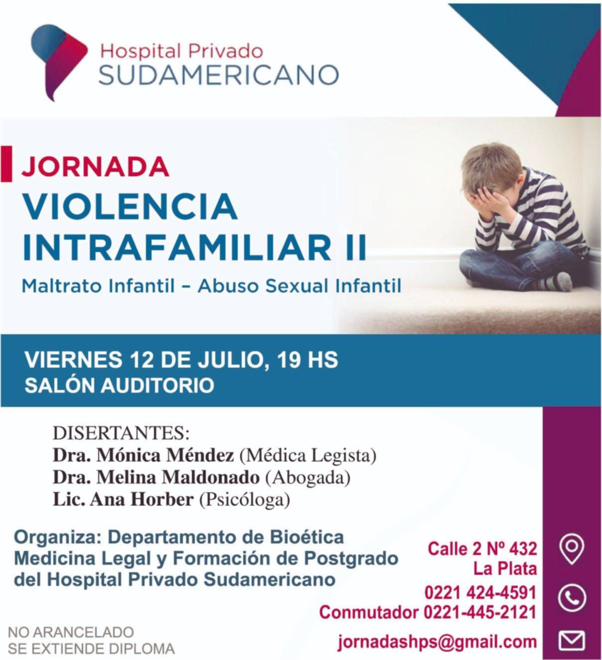 Jornada de violencia intrafamiliar en el Hospital Privado Sudamericano