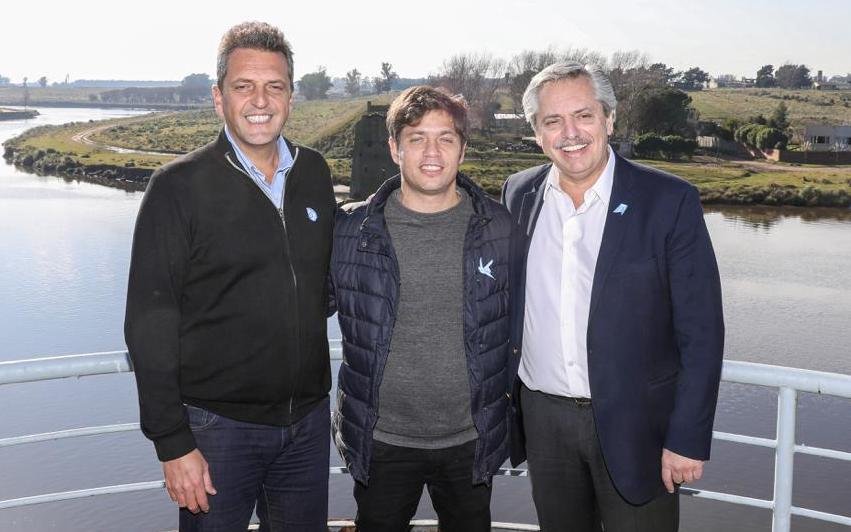 Alberto Fernández, Massa y Kicillof tuvieron su primera foto de campaña