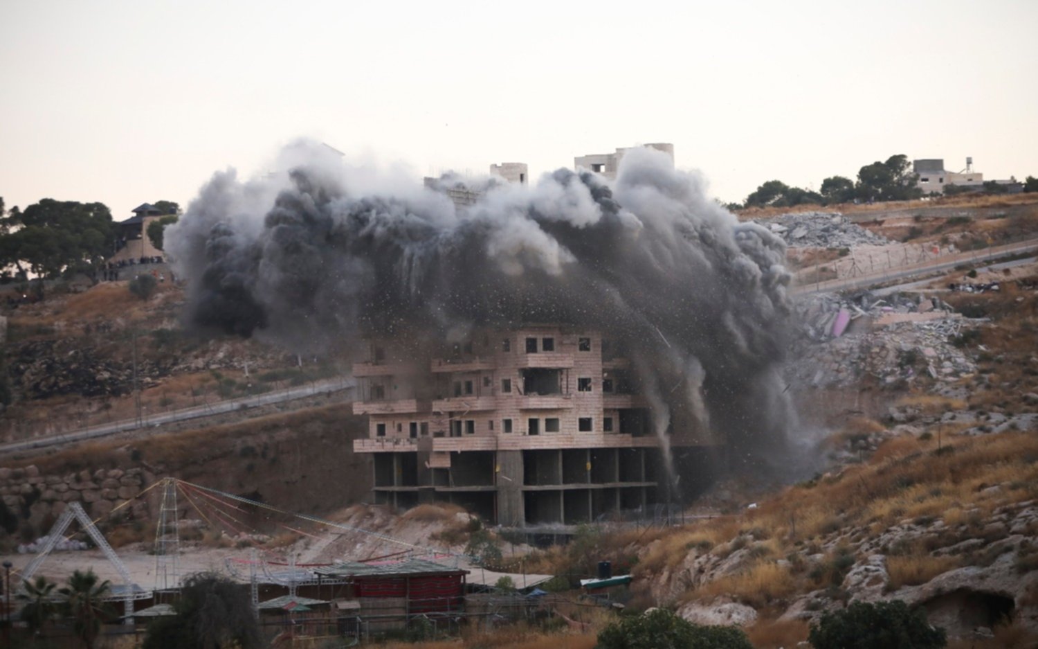 Israel demolió un complejo de viviendas palestinas en una zona de Jerusalén 
