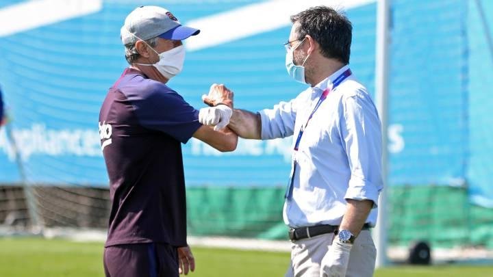 Pese a la profunda crisis, Quique Setién seguiría al frente del Barcelona