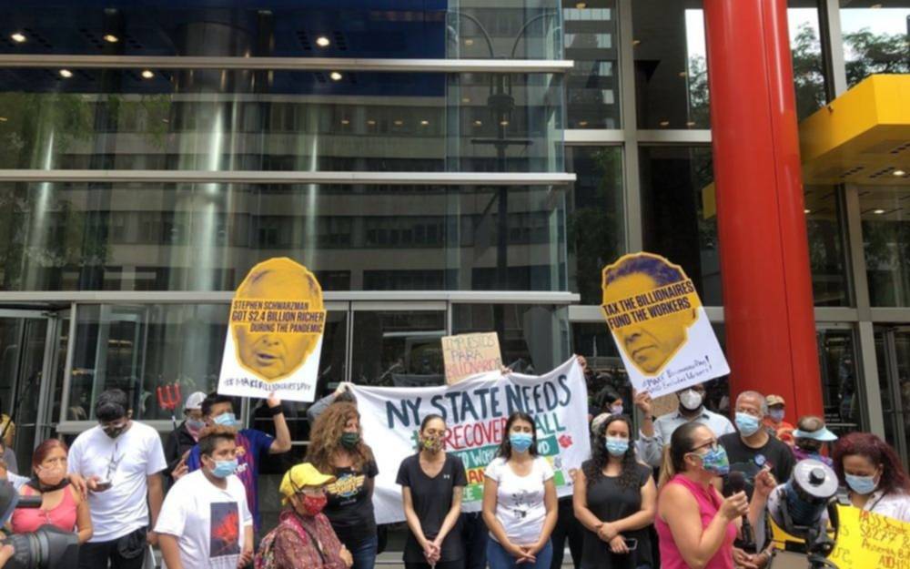 Nueva York: protestaron para que se apruebe un impuesto a los billonarios