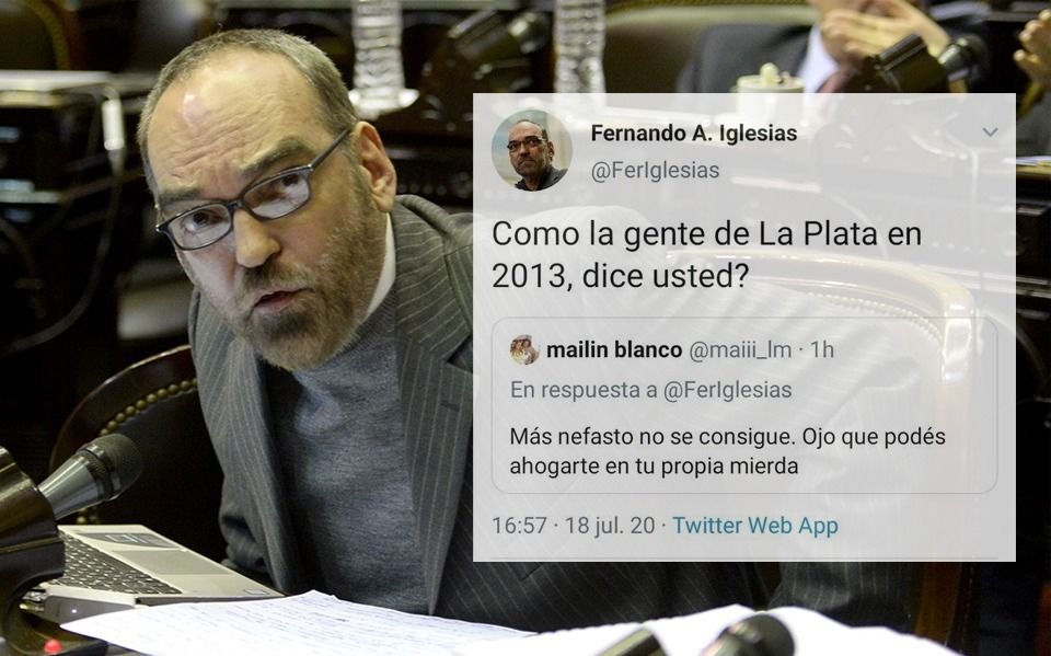 Polémico tuit de Fernando Iglesias sobre la inundación de La Plata