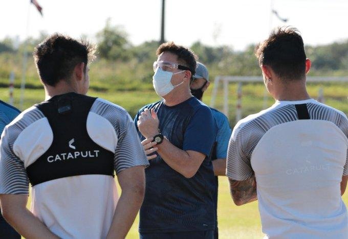Víctor Ayala, el primer jugador de Gimnasia que volvió a entrenar en forma grupal