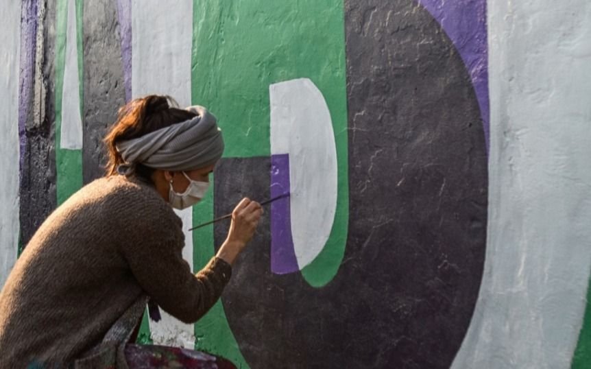 Mural “Mujer/Trabajo” en San Francisco Solano