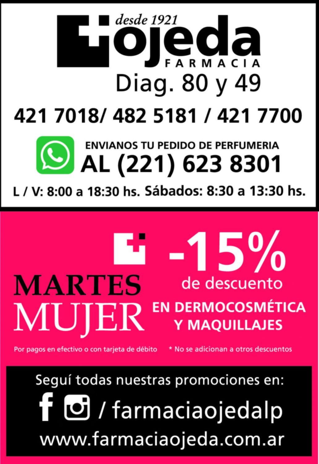 Aprovechá los "martes mujer" y llevate todo en dermocosmética y maquillajes