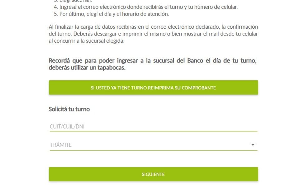 Quejas por los turnos online en Bapro