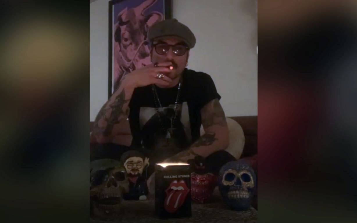 La sorpresiva aparición de Daniel Osvaldo, fumando y hablando de rock