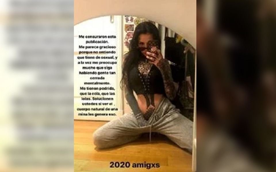 “Mi cuerpo pide pista”: Cande Tinelli volvió a postear la foto que le censuraron en Instagram