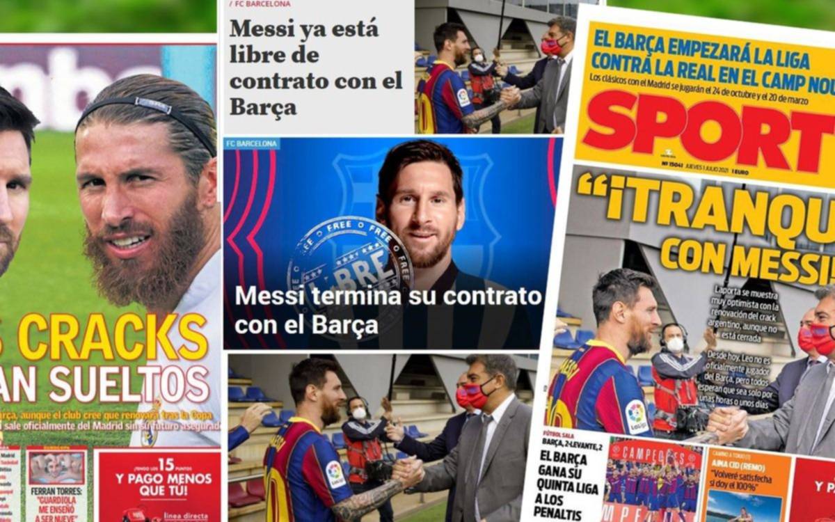La prensa española, con el primer minuto del día, explotó por el tema Messi