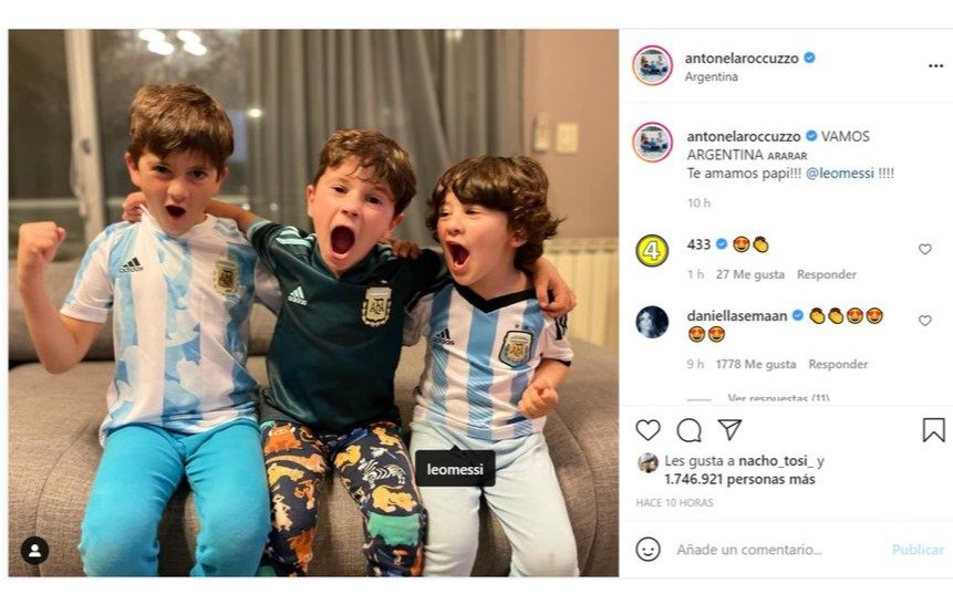 El festejo de la Selección: el nuevo baile del Papu Gómez y mensajes de amor de Antonella a Messi