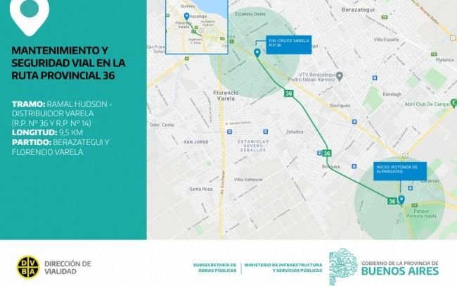 Obra vial que beneficiará a Berazategui y Varela