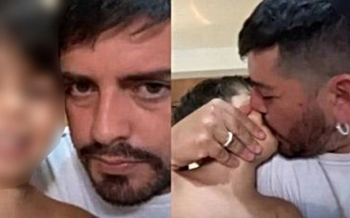 Diego Maradona Jr. besó en la boca a su hijo y lo destrozaron: “Los enfermos son ustedes”