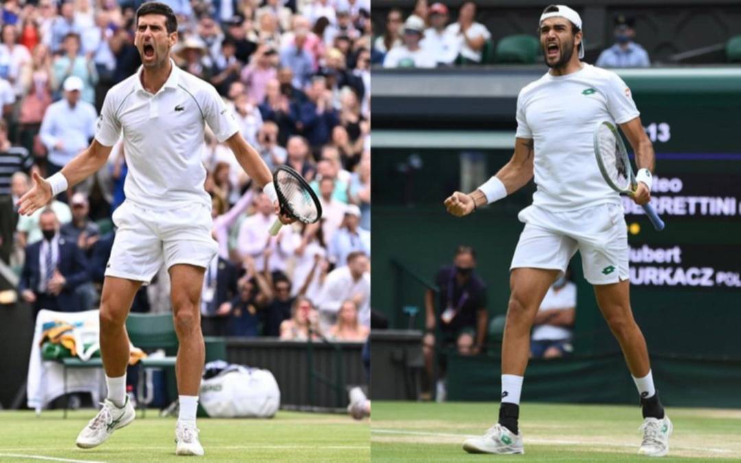 Djokovic pasó a la final de Wimbledon y buscará su Grand Slam número 20 ante Berrettini