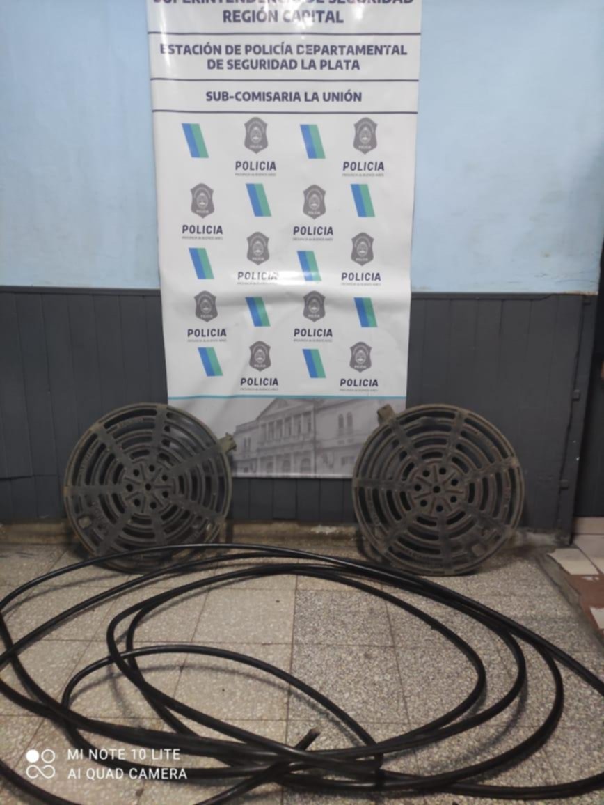 Sigue la sustracción de cables y alcantarillas: captura en San Carlos