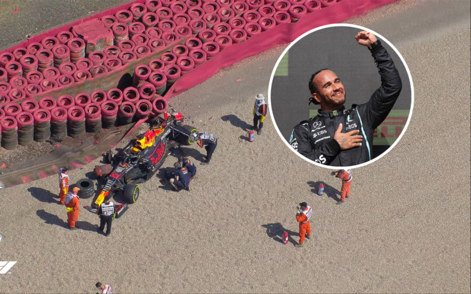 Escándalo en la Fórmula 1: Hamilton volvió al triunfo tras sacar de la carrera a Verstappen, quien terminó hospitalizado