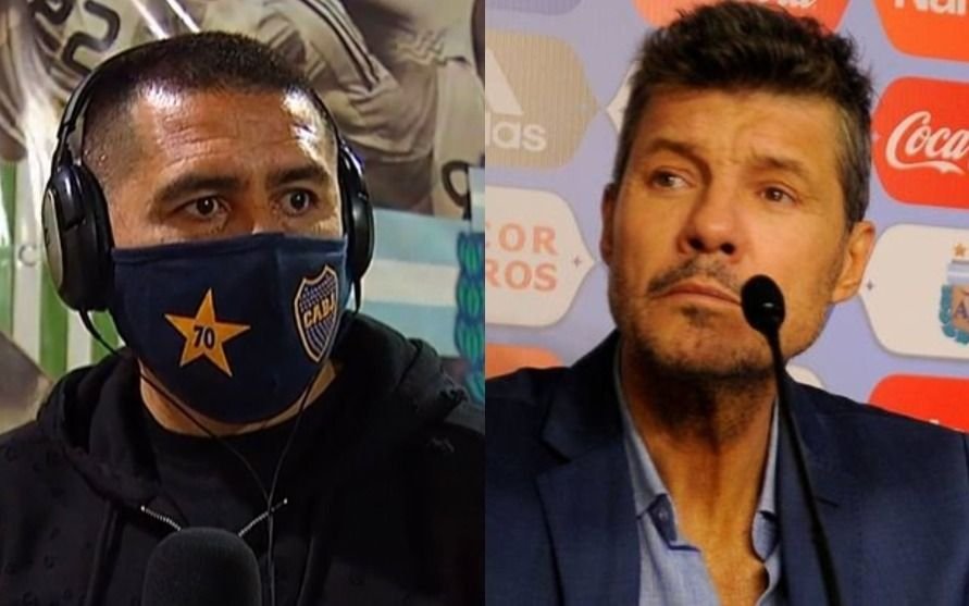 Tinelli y Riquelme se cruzaron fuerte y se tiraron con munición gruesa