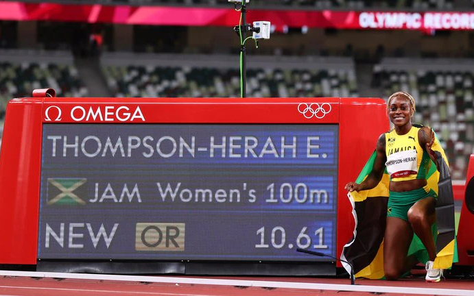 Juegos Olímpicos: la jamaiquina Elaine Thompson rompió el récord olímpico en 100 metros después de 33 años
