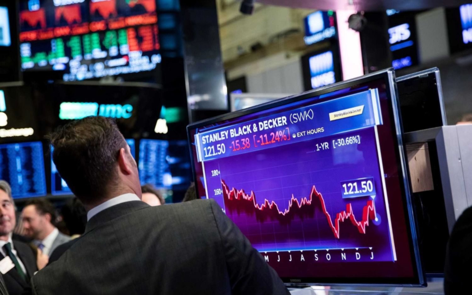 Caen las acciones argentinas en Wall Street, los bonos negocian en baja y sube el riesgo país