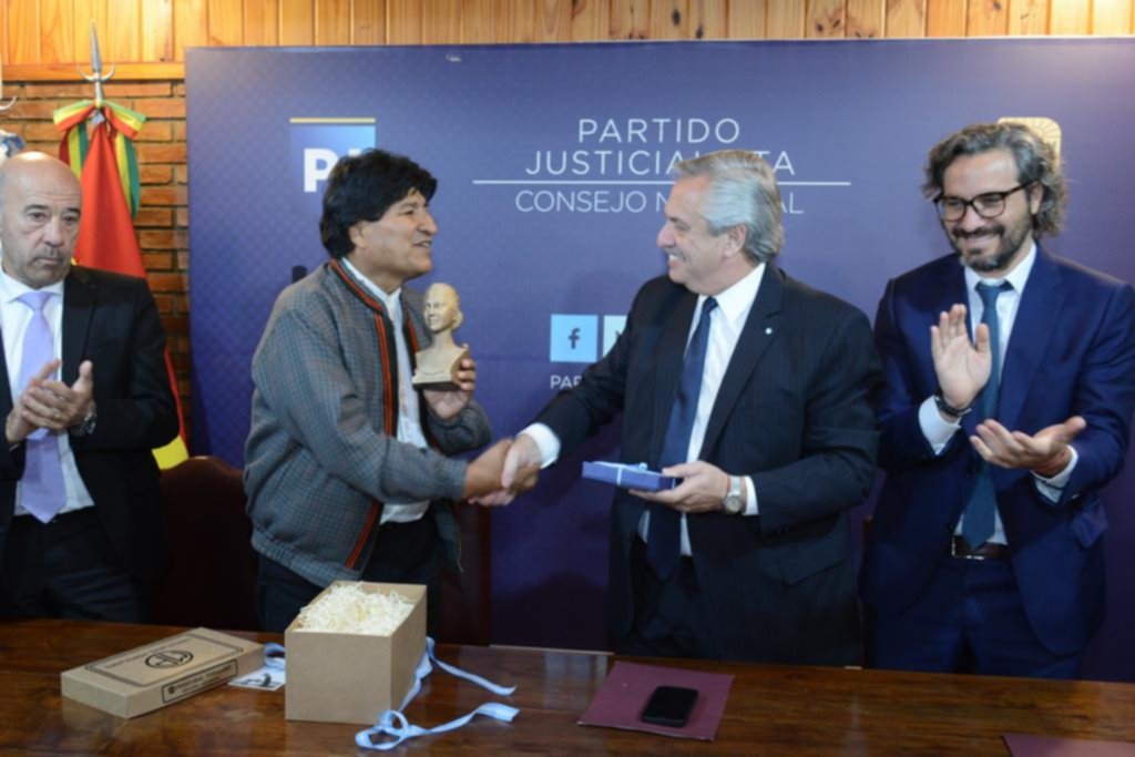 A días de la reunión con Biden, Alberto F. se mostró con Evo Morales