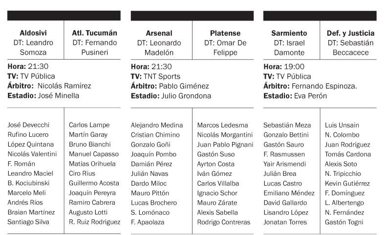 Con tres partidos continúa la fecha