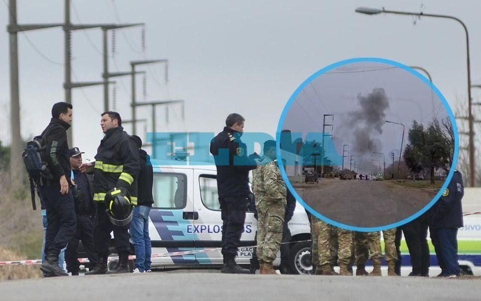 VIDEO. En medio de un fuerte operativo hicieron explotar el misil hallado en La Plata