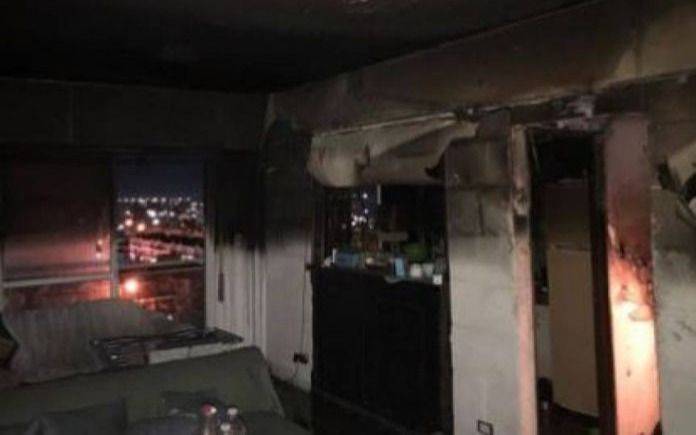 Incendio en un Séptimo piso de un edificio de Ezpeleta