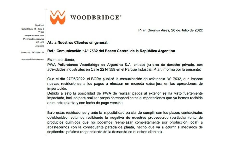 Una autopartista sacó una dura carta por la falta de dólares: "Dejaremos de producir"