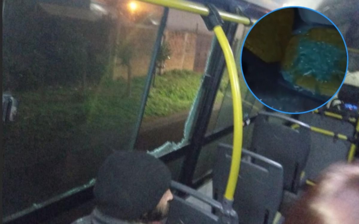 Atacaron a piedrazos un micro de línea Este e hirieron a un hombre en la cabeza