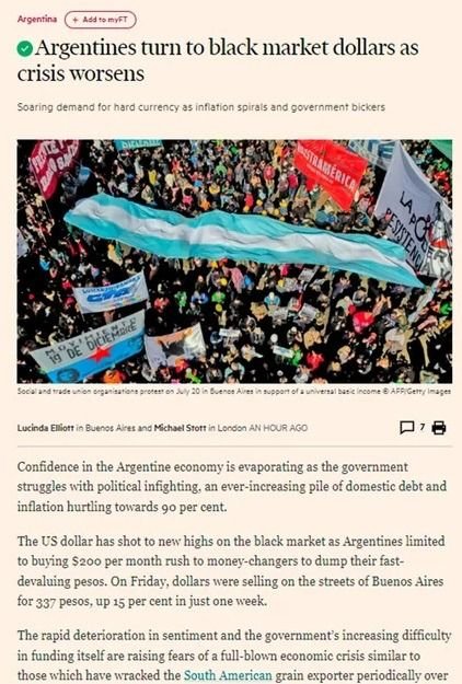 Financial Times le explica al mundo cómo funciona el mercado cambiario argentino