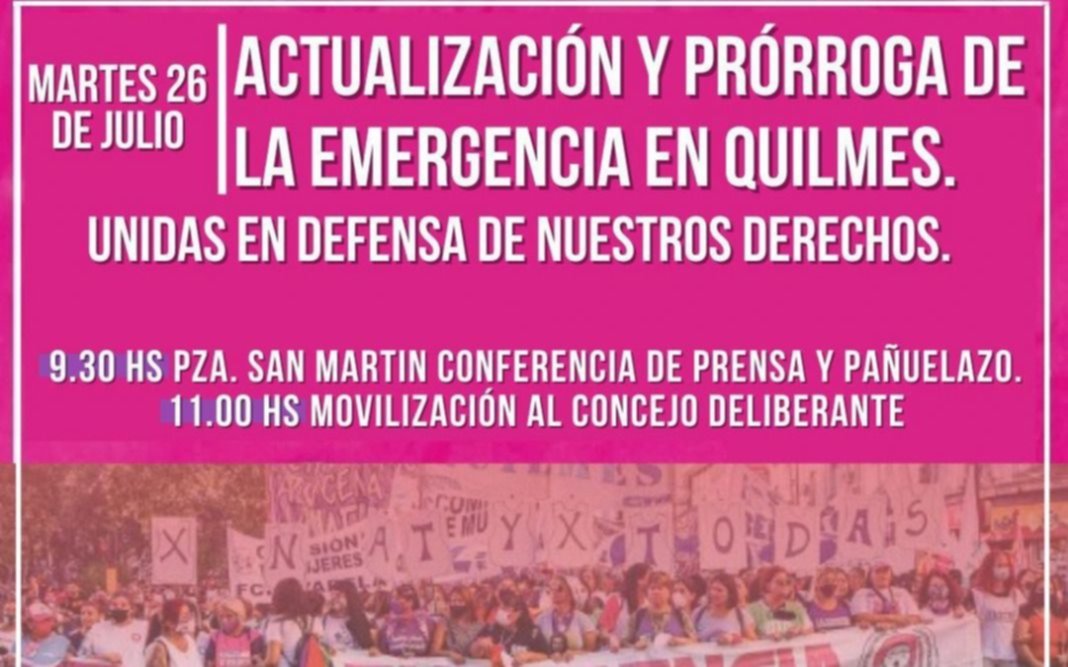 Movilización por la violencia contra las mujeres en Quilmes  