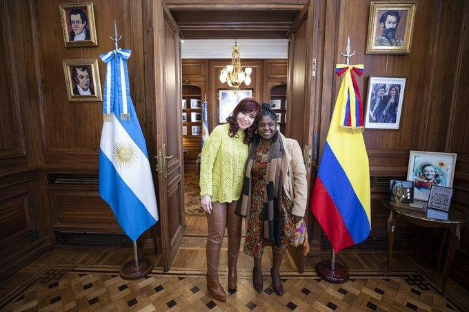 Cristina recibió a la vice electa de Colombia