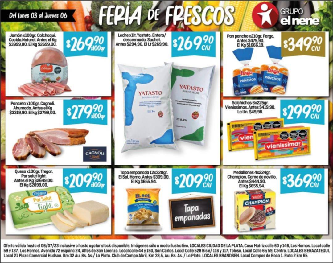 No te pierdas la Feria de Frescos en El Nene para esta semana